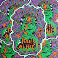 Frankenskein Glow In The Dark Halloween Sticker