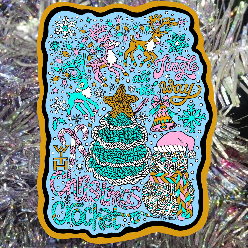 Jingle All The Way with Christmas Crochet T-Shirt