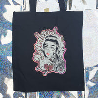 Skeinhead Philomena Green & Pink Tie Dye Tote Bag