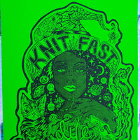 Knit Fast, Dye Yarn Fluorescent Acid Green Print