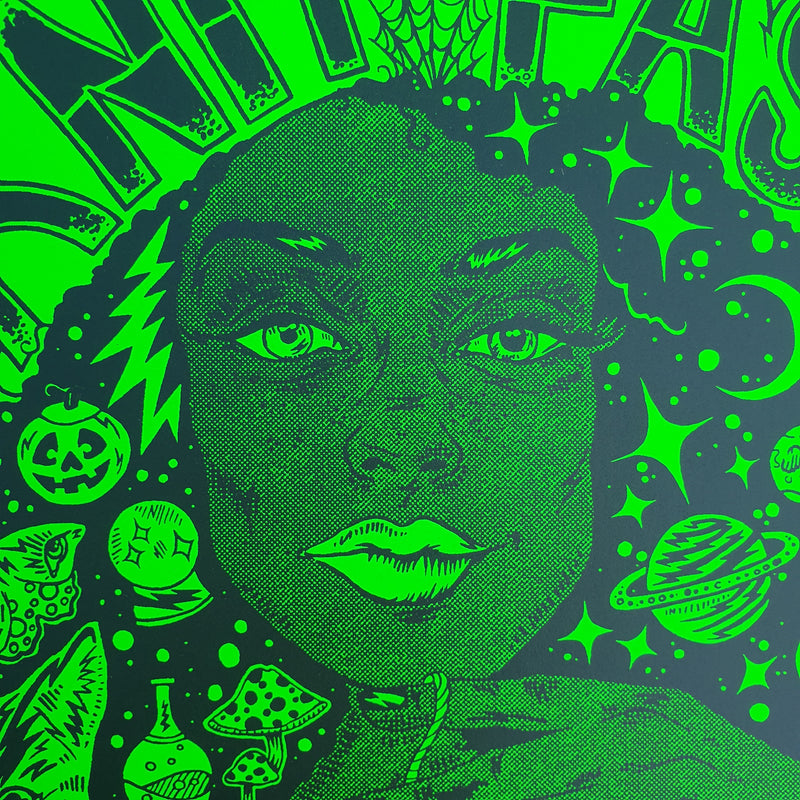 Knit Fast, Dye Yarn Fluorescent Acid Green Print