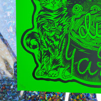 Knit Fast, Dye Yarn Fluorescent Acid Green Print