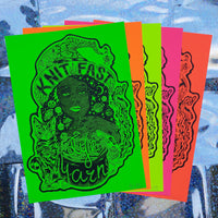 Knit Fast, Dye Yarn Fluorescent Acid Green Print