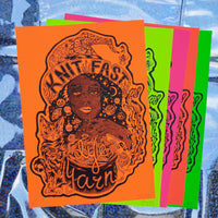 Knit Fast, Dye Yarn Fluorescent Blast Orange Print