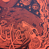 Knit Fast, Dye Yarn Fluorescent Blaze Red Print