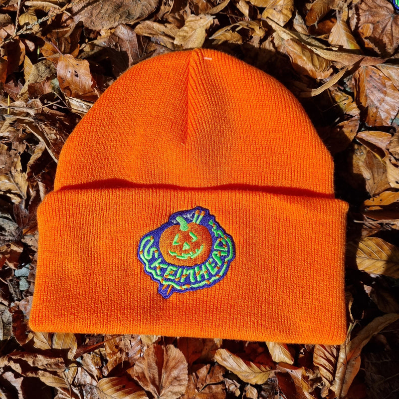Skeinhead Pumpkin Orange Halloweenie Beanie