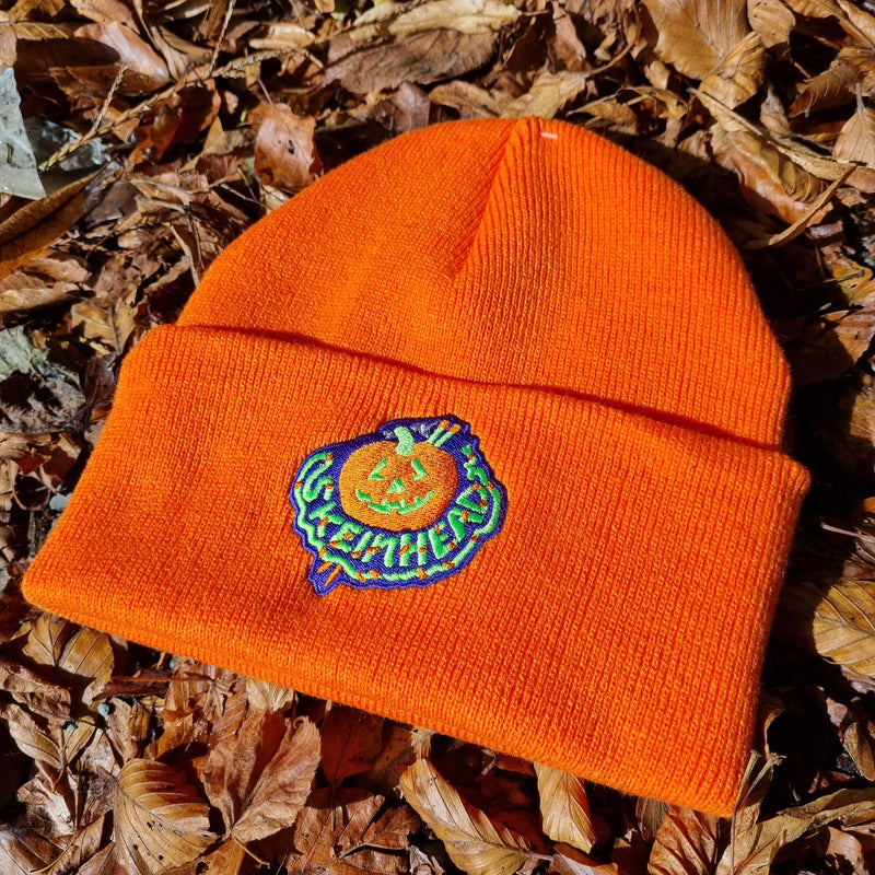 Skeinhead Pumpkin Orange Halloweenie Beanie