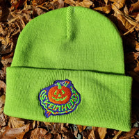 Skeinhead Pumpkin Green Halloweenie Beanie