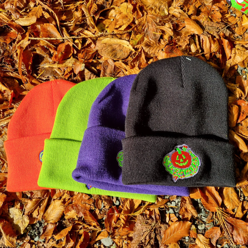 Skeinhead Pumpkin Green Halloweenie Beanie
