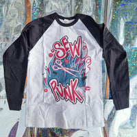 Sew Punk Long Sleeve Baseball Raglan Shirt