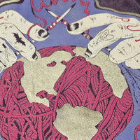 Knit and Purl Can Change The World Lilac Attack Stonewash Shirt