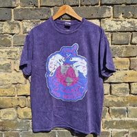 Knit and Purl Can Change The World Lilac Attack Stonewash Shirt