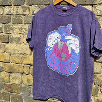 Knit and Purl Can Change The World Lilac Attack Stonewash Shirt