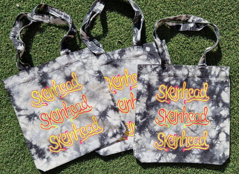 Neon Tie-Dye Skeinhead Tote Bag