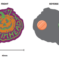 Skeinhead Halloween Pumpkin Pin