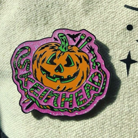 Skeinhead Halloween Pumpkin Pin