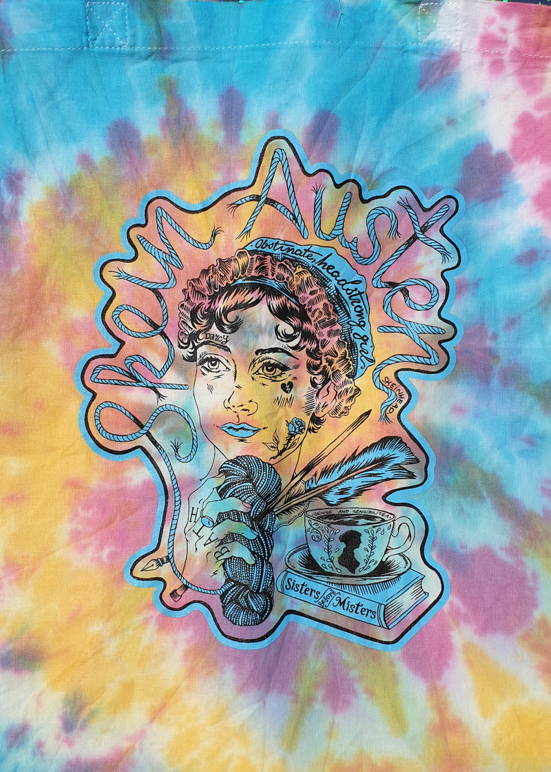 Elizabeth Bennet Tie Dye Tote Bag