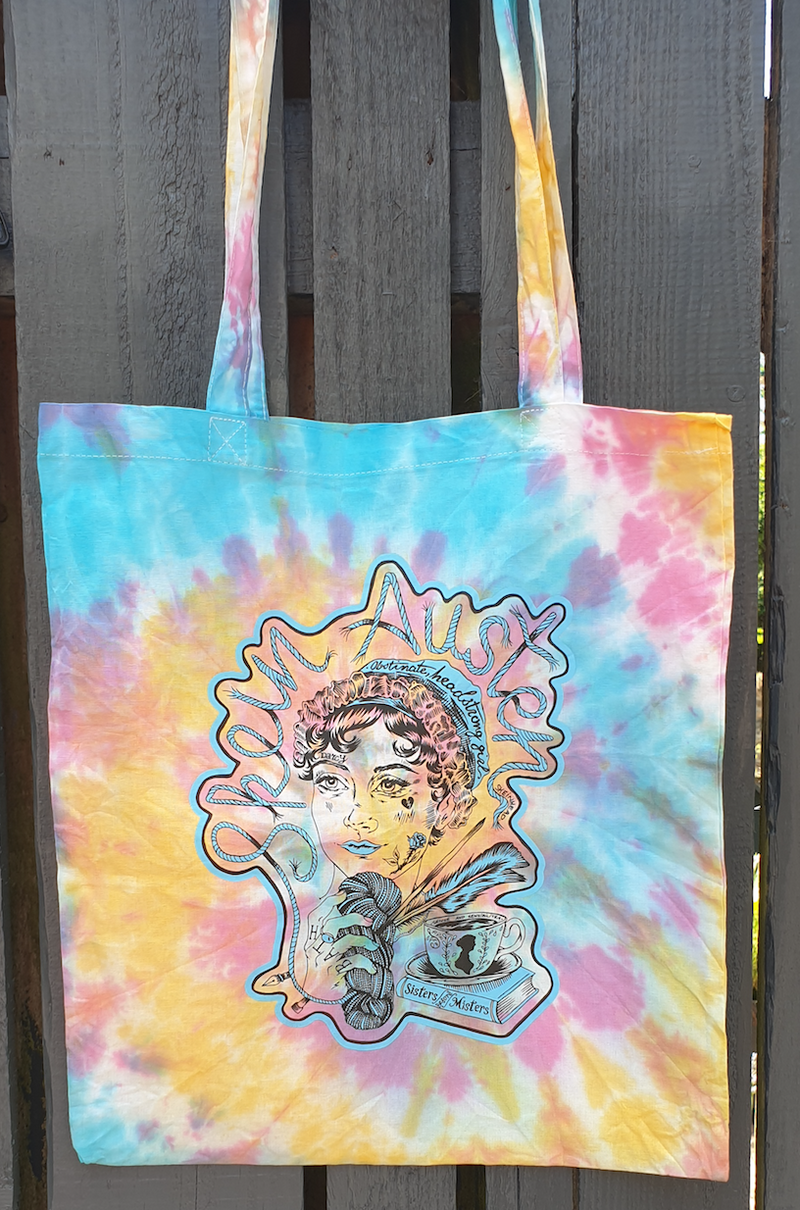 Elizabeth Bennet Tie Dye Tote Bag