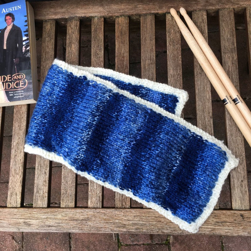 Machine Gun Blues Social Distortion Knitted Mini Striped Scarf