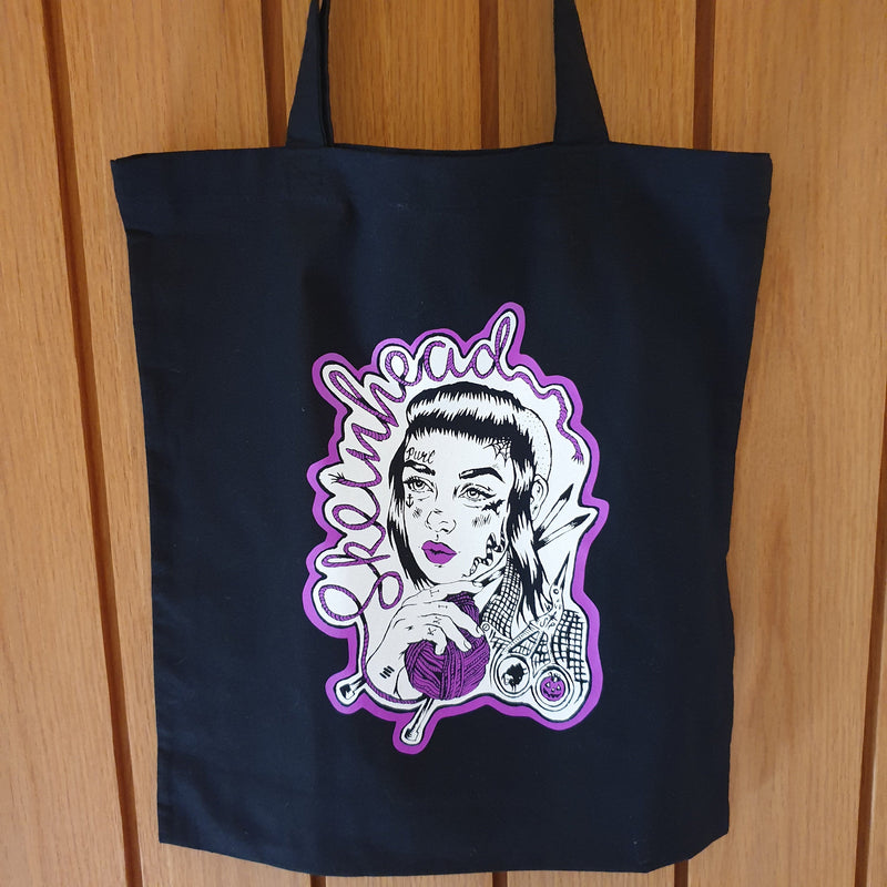 Skeinhead Philomena Purple Tote Bag