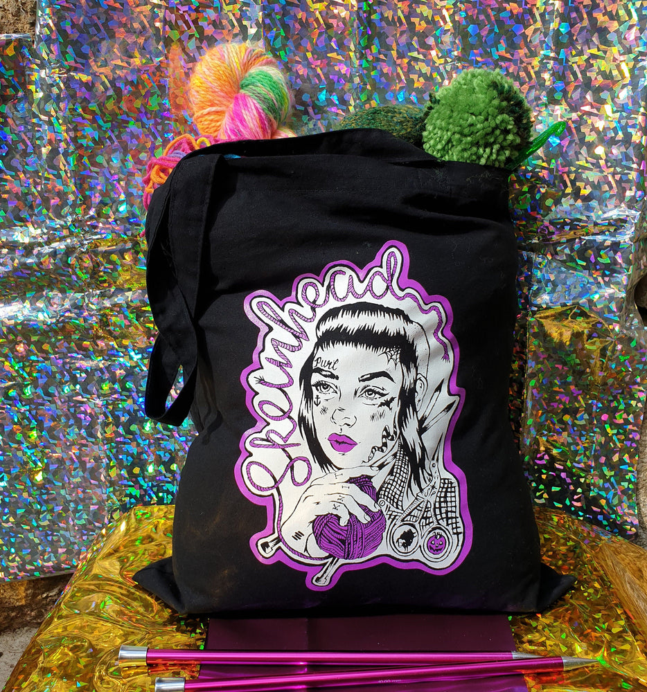 Skeinhead Philomena Purple Tote Bag