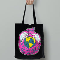 Knit And Purl Can Change The World Skeinhead Tote Bag