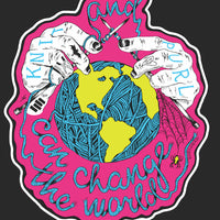 Knit And Purl Can Change The World Skeinhead Tote Bag