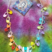 Aces High Iron Maiden Stitch Marker Knitting Crochet Necklace