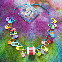 Keep Yourself Alive Stitch Marker Knitting Crochet Necklace