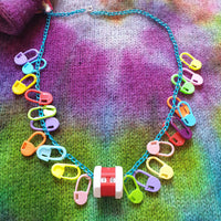 Keep Yourself Alive Stitch Marker Knitting Crochet Necklace