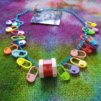 Keep Yourself Alive Stitch Marker Knitting Crochet Necklace