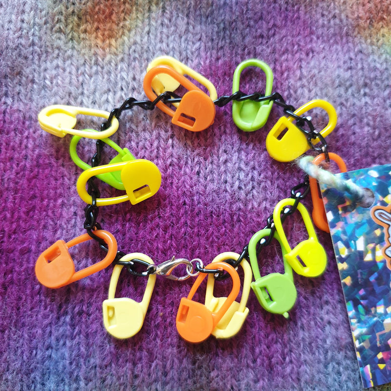 Raw Power Iggy Pop & The Stooges Stitch Marker Knitting Crochet Bracelet