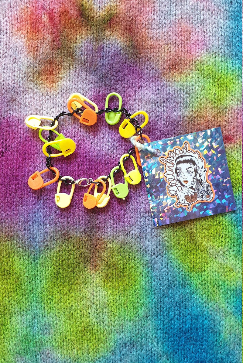 Raw Power Iggy Pop & The Stooges Stitch Marker Knitting Crochet Bracelet