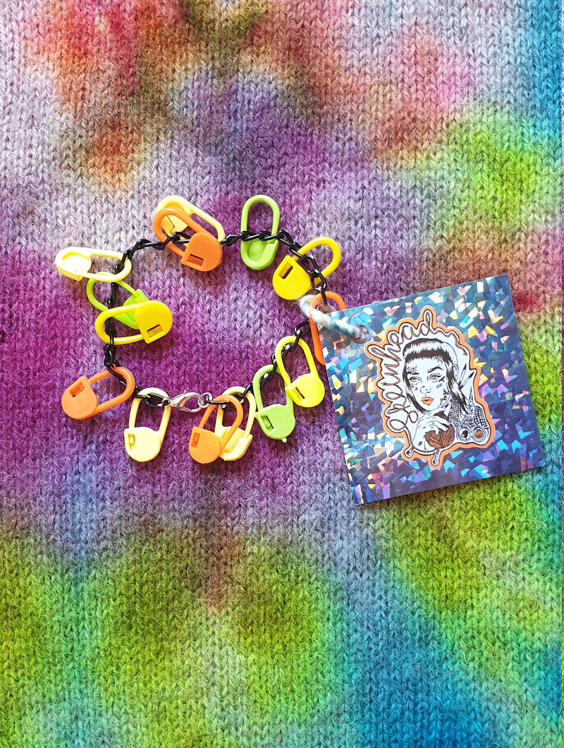Raw Power Iggy Pop & The Stooges Stitch Marker Knitting Crochet Bracelet
